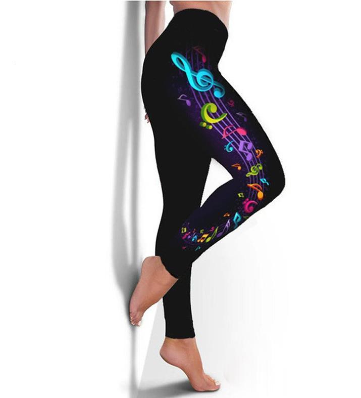 Fashion Colored Stars Pattern Digital Printed Skinny Breathable Leggings Gifts For Ladies 211014