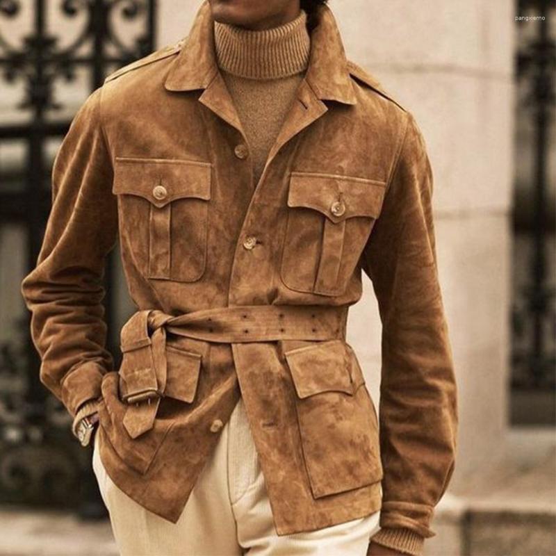 Men's Jackets Coat Blazer Suede Fabric Comfortable Commuting Casual Fashion Suit Winter Coats Selg Product B5