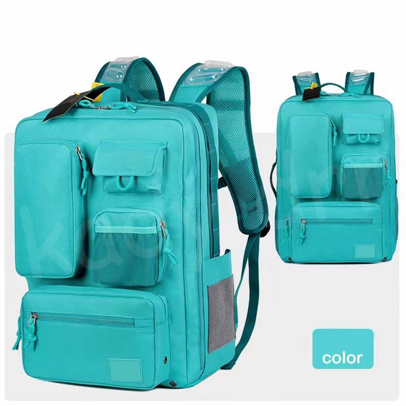 Retro Utility Elite Backpack Multifunctional Fabric Multiple Pockets Computer Bag Training Bags Women Men Large Capacity Sports Back Pack Zipper Closure
