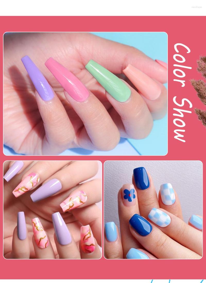 Nail Art Kits LILYCUTE 8Ml Gel Polish Kit Glitter Semi-Permanent Hybrid UV LED For Beginners