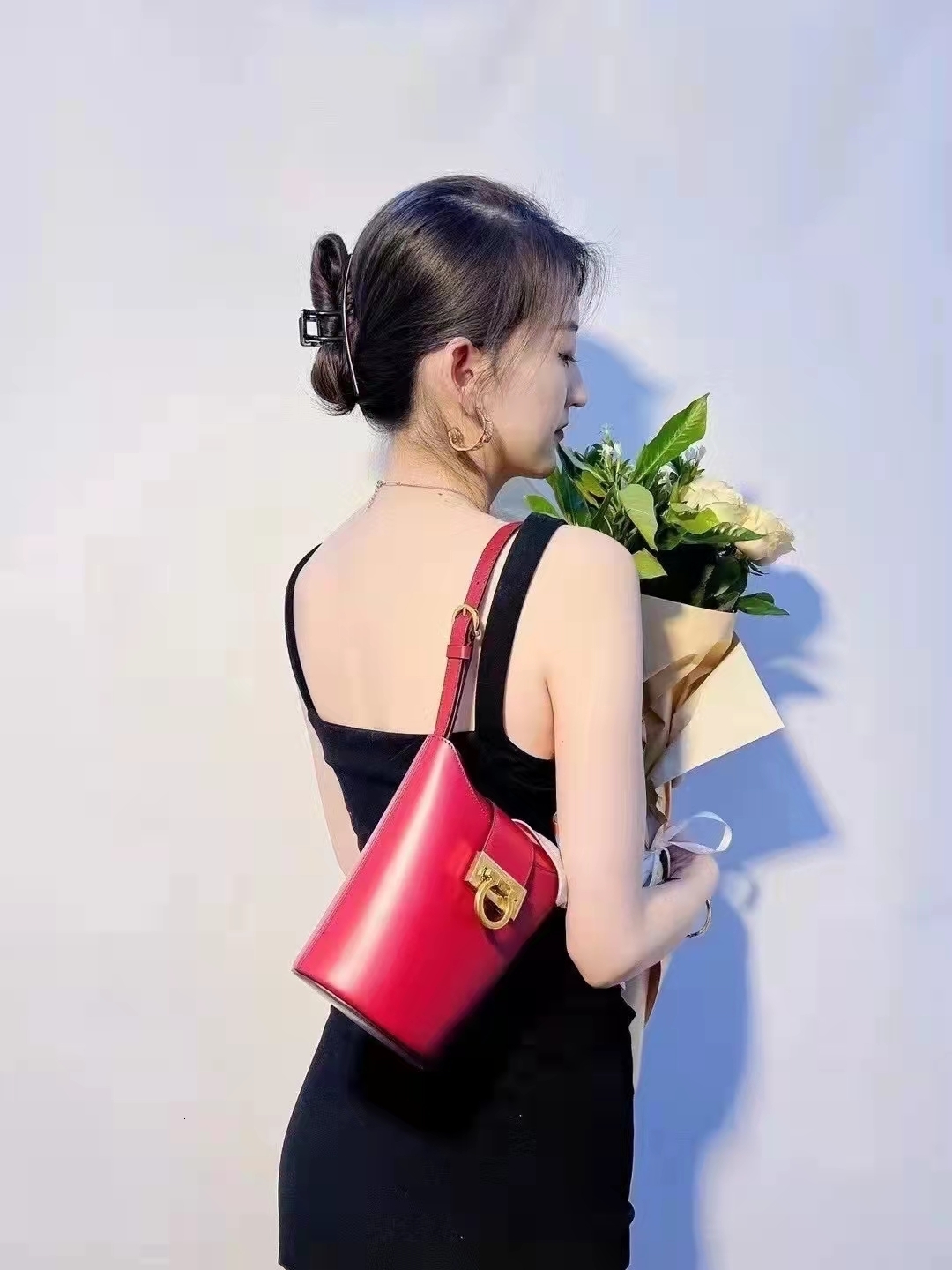 Evening Bags 2023 years fries bag Trifolio small Womens bags cowhide shoulder armpit bucket tote 230925