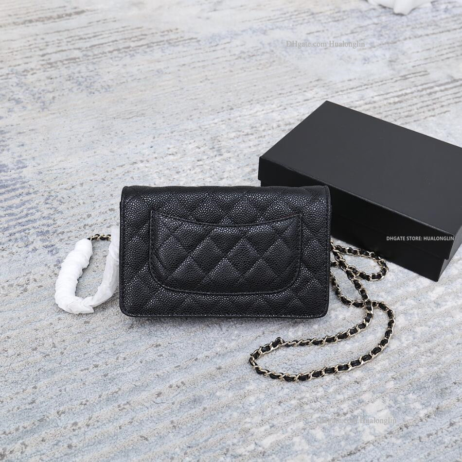 Genuine leather women bag shoulder bags wallets fashion designer handbag with box chain serial code free shipping