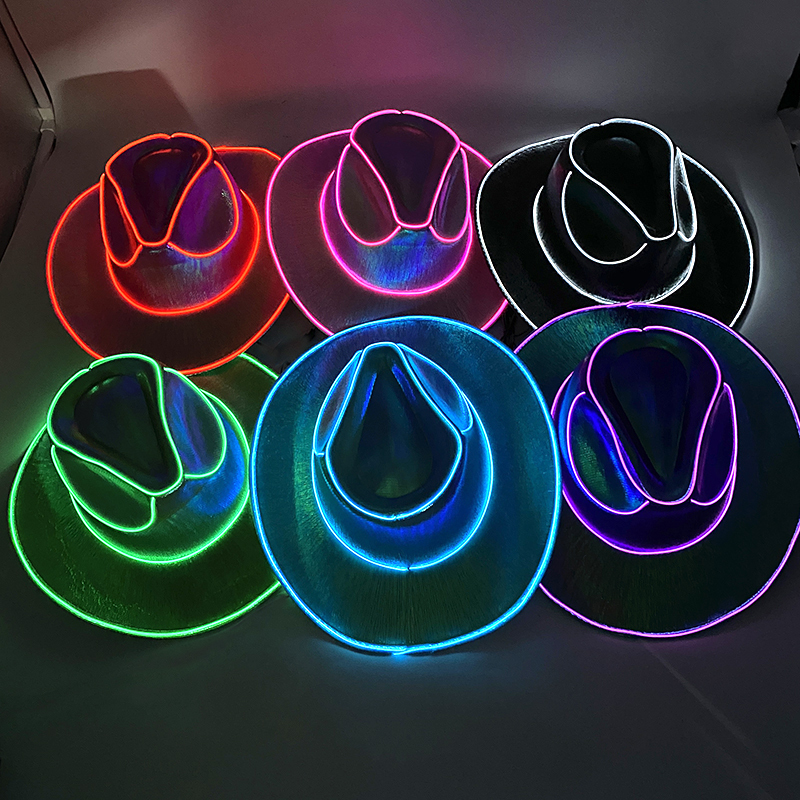Other Event Wireless Disco Luminous Led Bride Cowgirl Glowing Light Bar Cap Bachelorette Party Supplies Flashing Neon Western Cowboy Hat 230