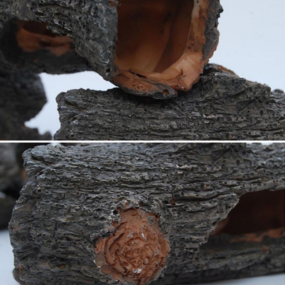 Aquariums Aquarium Hollow Tree Tunnel Cave Ornament Fish Shrimp Turtle Hiding Shelter Fish Tank Decorations Fishbowl Accessories 230925