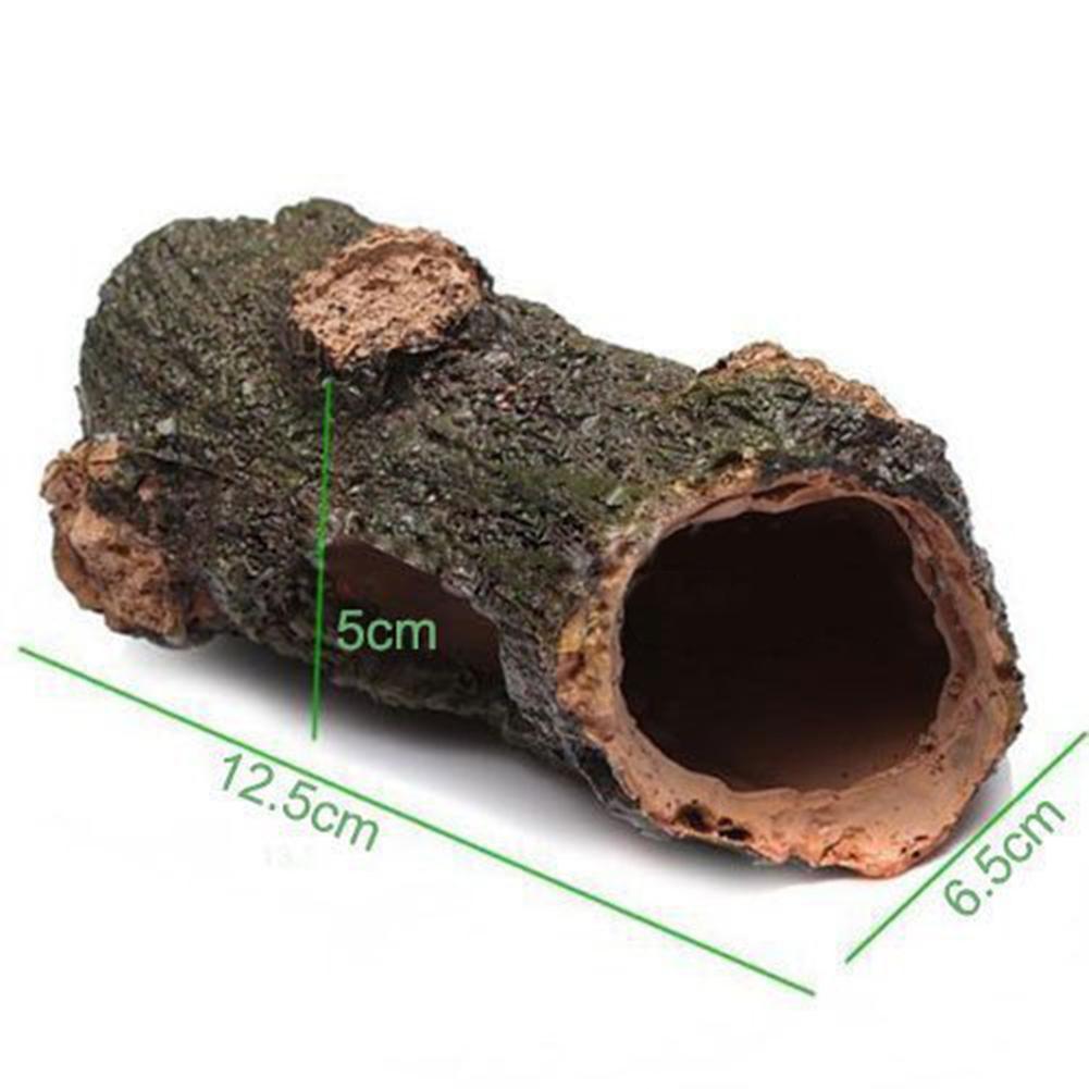 Aquariums Aquarium Hollow Tree Tunnel Cave Ornament Fish Shrimp Turtle Hiding Shelter Fish Tank Decorations Fishbowl Accessories 230925