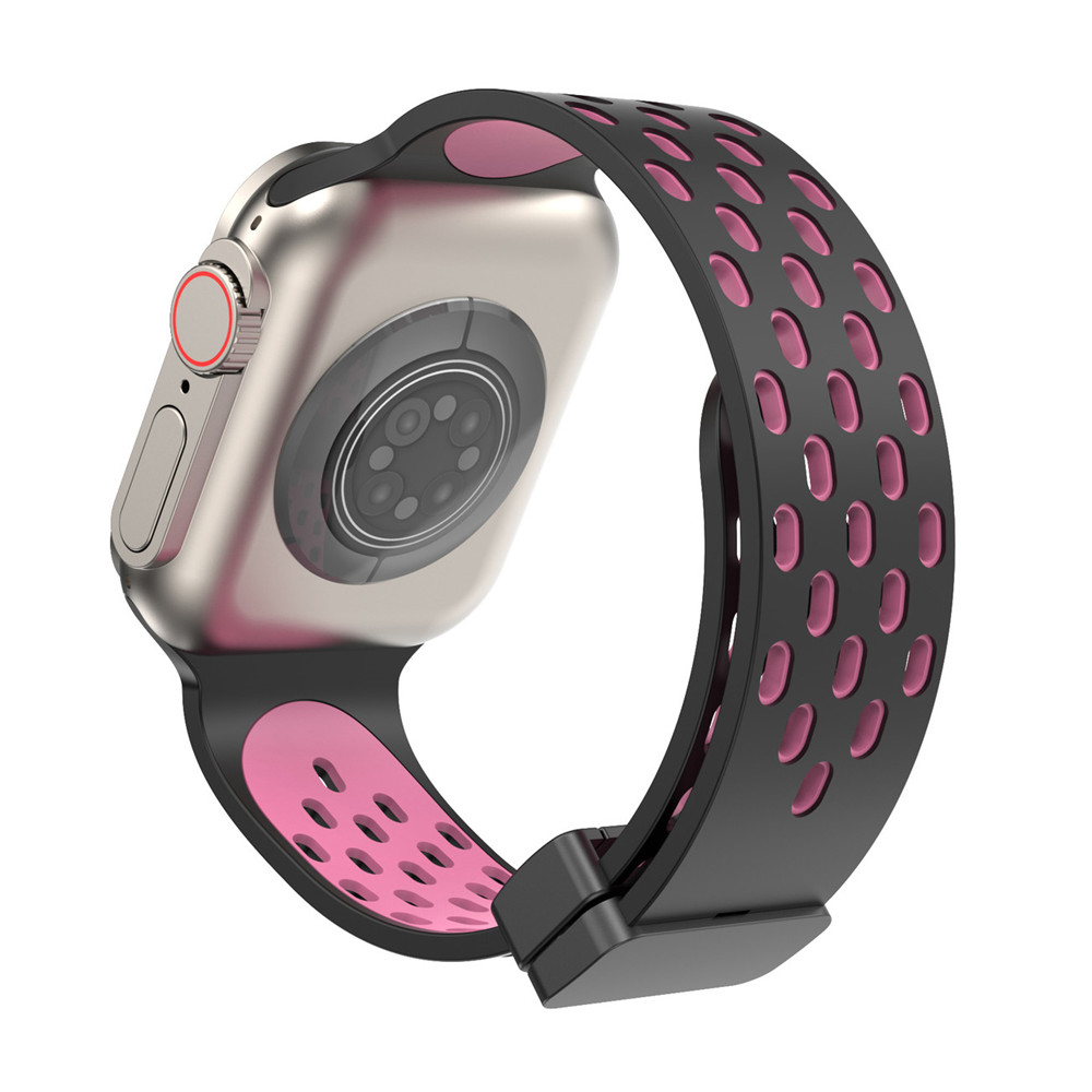 Two-Color Magnetic Strap For Apple Watch Ultra Band 49 44 45 41 40 42 38 Mm Silicone Correa Bracelet Iwatch Series 9 8 Se 7 6 5 4 free shipping