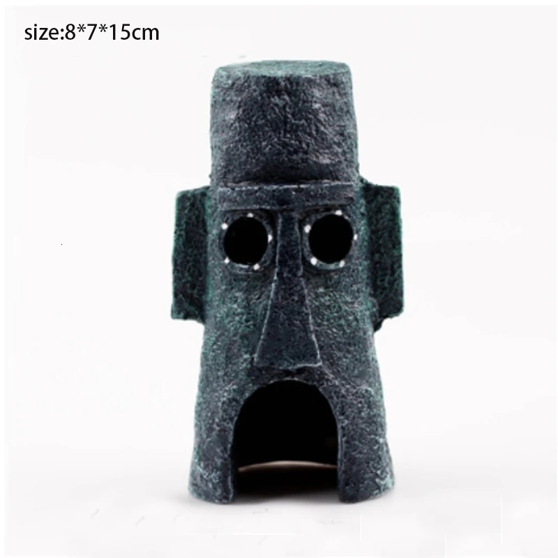 Aquariums Cartoon Fish Tank Decor Figures Ornaments Simulation Resin Pineapple House Fish Tank Decoration Landscaping Aquarium Accessories 230925