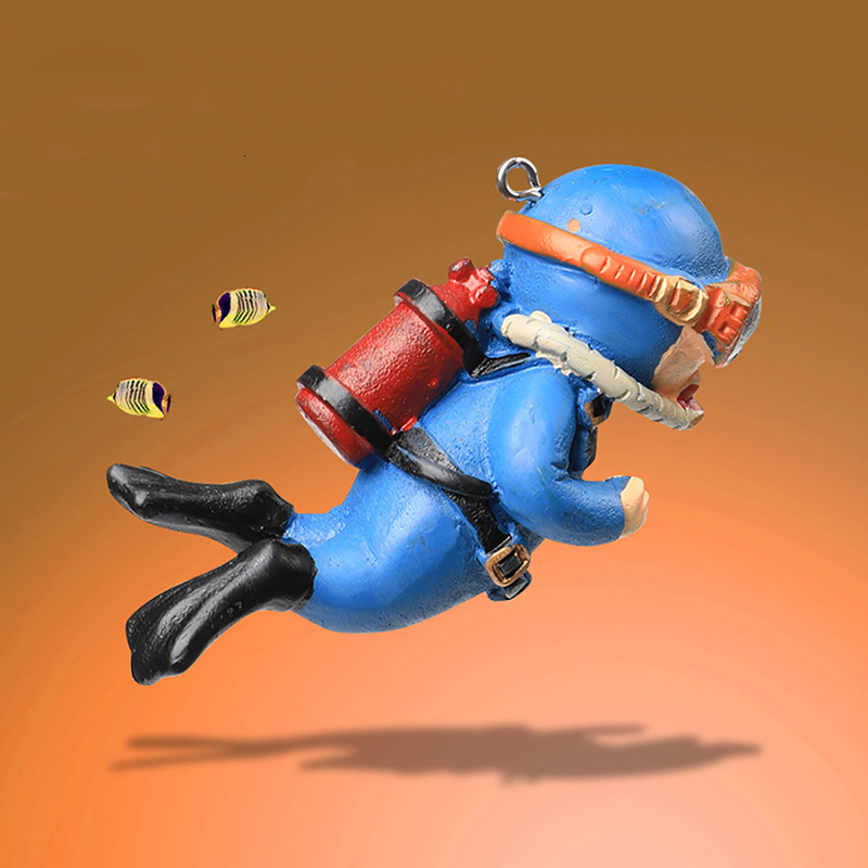 Aquariums Fish Tank Decoration Luminous Green Mini Floating Diver Aquarium Ornaments Small Floating Ball Aquarium Accessories 230925