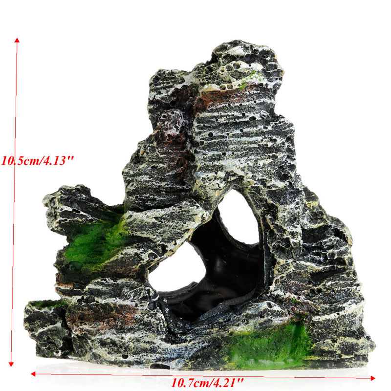 Aquariums Resin Home Aquarium Rock Cave Fish Tank Decorations Ornament Mountain Hiding Cave Aquarium Accessories 230925