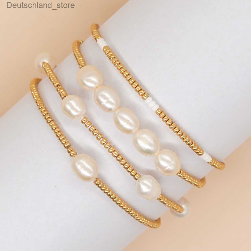 Charm Bracelets Go2boho Exquisite Stretch Miyuki Golden Bead Bracelets Charm Summer Fashion Jewelry for Women and Teen Girls Radiating Elegance Q23092