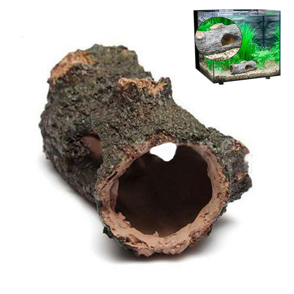 Aquariums Aquarium Hollow Tree Tunnel Cave Ornament Fish Shrimp Turtle Hiding Shelter Fish Tank Decorations Fishbowl Accessories 230925