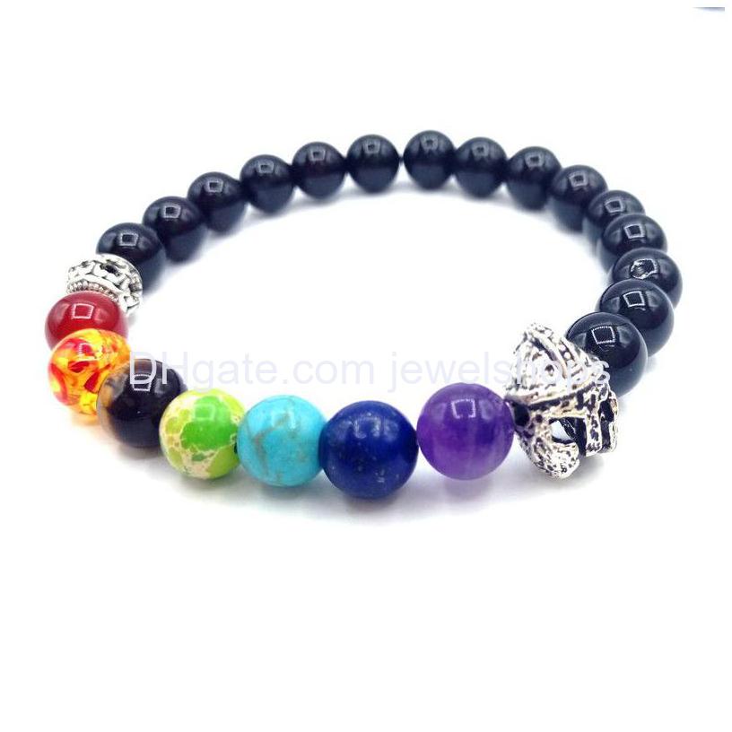 Beaded Seven Chakra Buddha Bracelet Energy Yoga Gemstone With Tibet Accessory Power Beads Bracelets For Gift Drop Delivery Jewelry Dhg4C