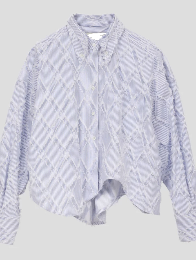 Womens Two Piece Pants Recto Shirt Set Women Summer Bat Sleeve Irregular Diamond Grid Hair Border Striped High Waist Wide Leg Shorts 230925