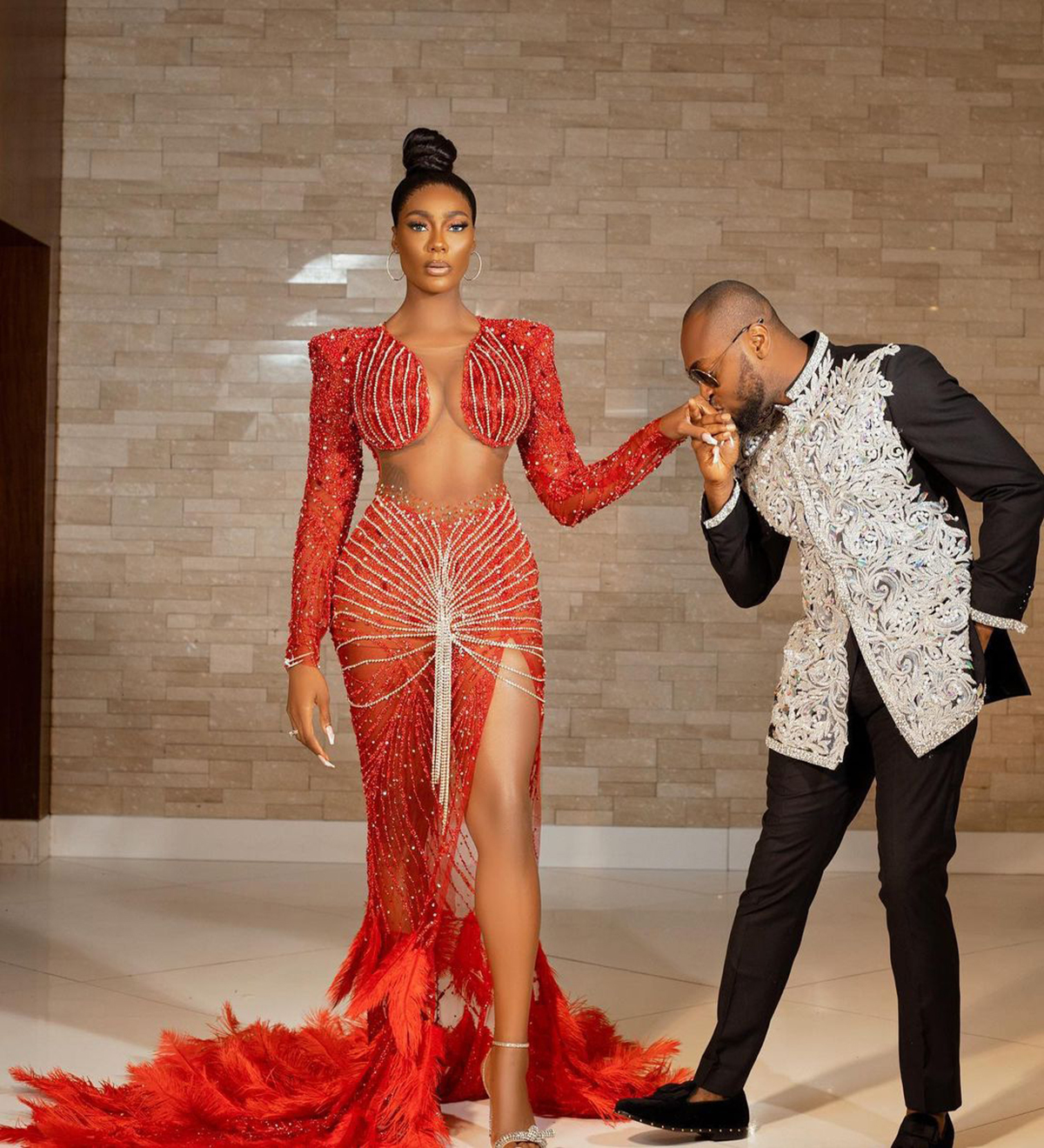 Vintage Mermaid Prom Dresses Illusion Beading Long Sleeve Side Split Evening Gowns Formal Special Ocassion Dress