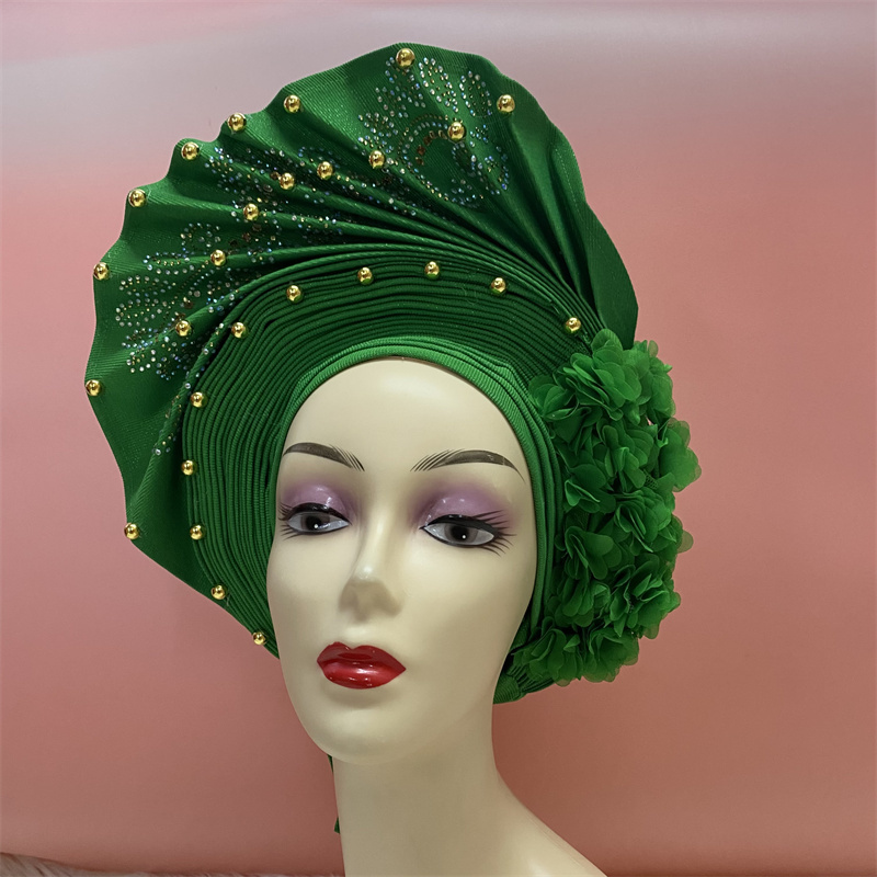 Other Event Party Supplies latest aso oke auto gele headtie Already Handmade African Cap Nigerian Wedding Gele Women Braid Turbans Ladies head Wraps 7