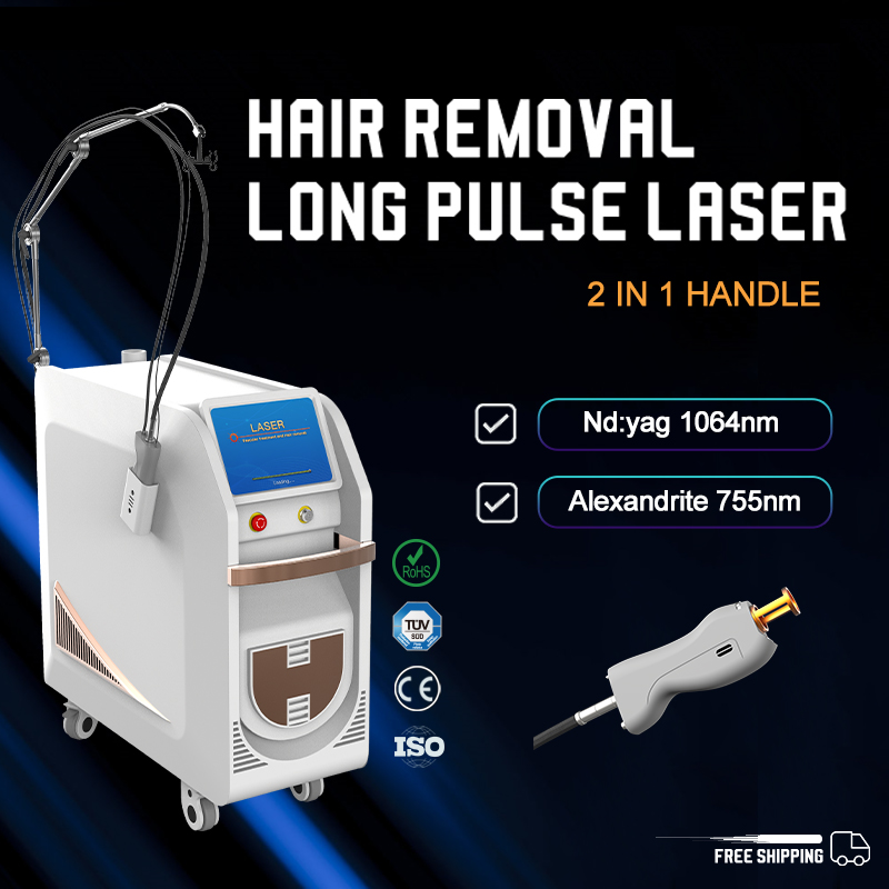 2024 Alexandrite Laser Hair Removal 755Nm Alexandritey 1064 Yag Lazer Depilation With Cryogen Cooling System