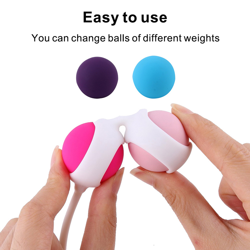 Vibrators 6pcs Vagina Tighten Exercise Kegel Ball Weights Chinas Muscle Simulator Geisha Dumbbell Soft Silicone Balls Sex Toy 230925