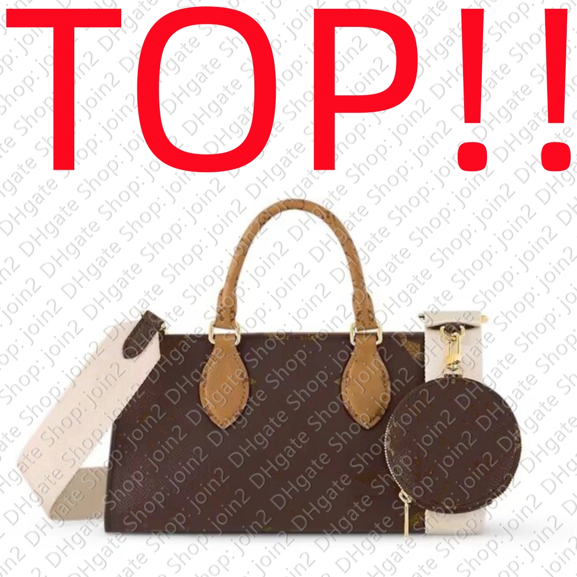 Totes TOP. M46653 ONTHEGO EAST WEST Casual Tote Bag Designer Canvas Handbag Purse Hobo Satchel Clutch Cross Body Bags Pochette Accessoires
