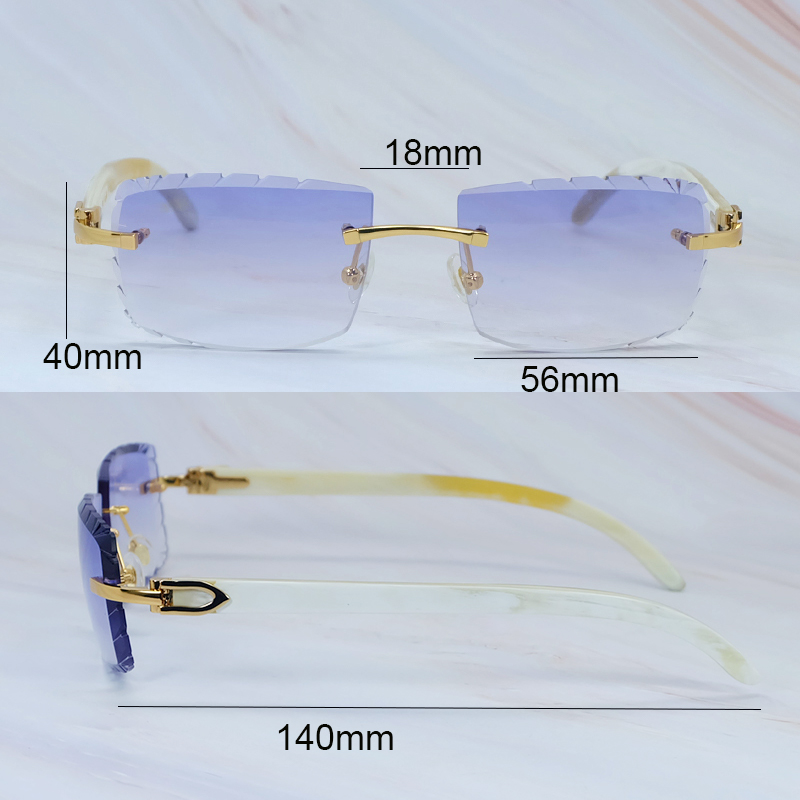 Classy glasses White Buffalo Horn Sun Glasses Small Diamond Cut Sunglasses Real Buffalo Horn Stylish Vintage Carter Luxury Eyewear Gold Frame