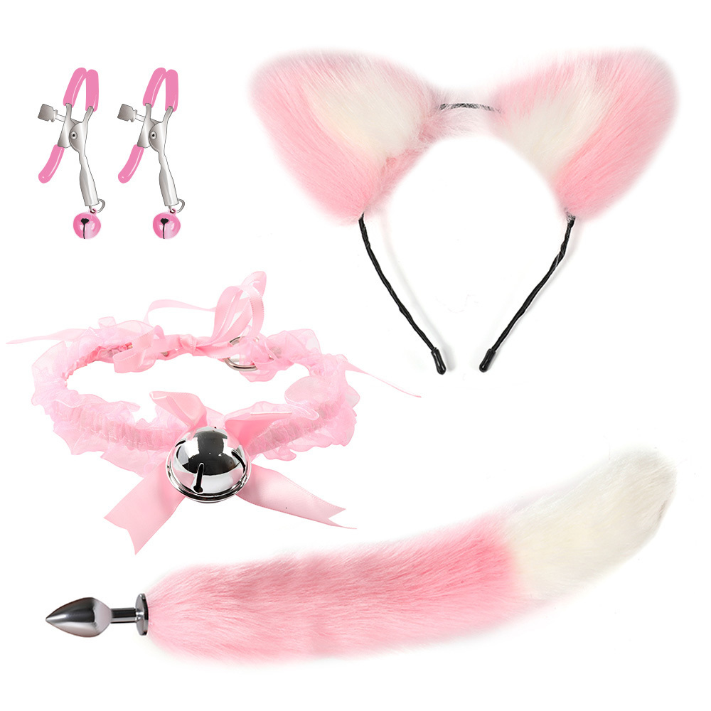 Adult Toys Cosplay Anal Sex Tail Butt Plug Role Play Hair Hoop Cat Choker Fetish Women Nipple Clamps Exotic Accessories For Couple 230925