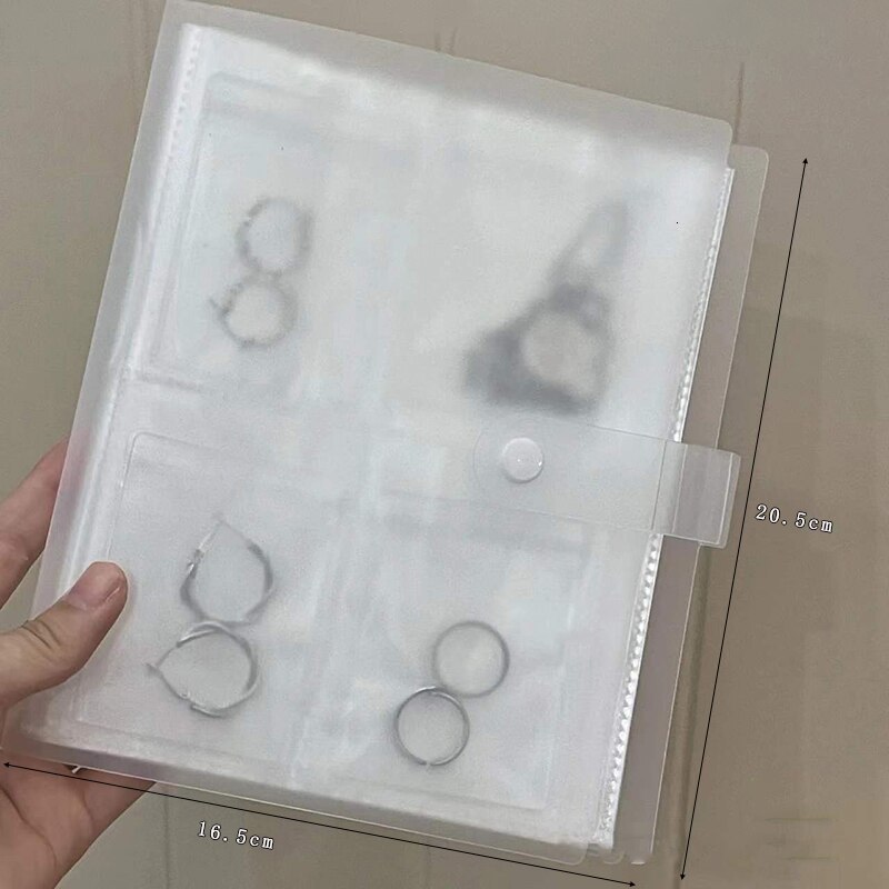 Jewelry Boxes 1 Piece Storage Albums Desktop Drawer Organizer Transparent Necklace Bracelet Ring Book Holder Bag 3 Styles 230926