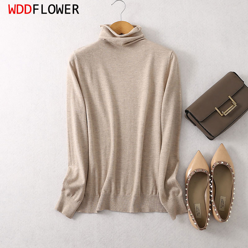 Womens Sweaters 639% Silk 102% Cashmere Mockneck everyday Long Sleeve Pullover Solid Color Sweater Top Shirt XL XXL LY038 230925