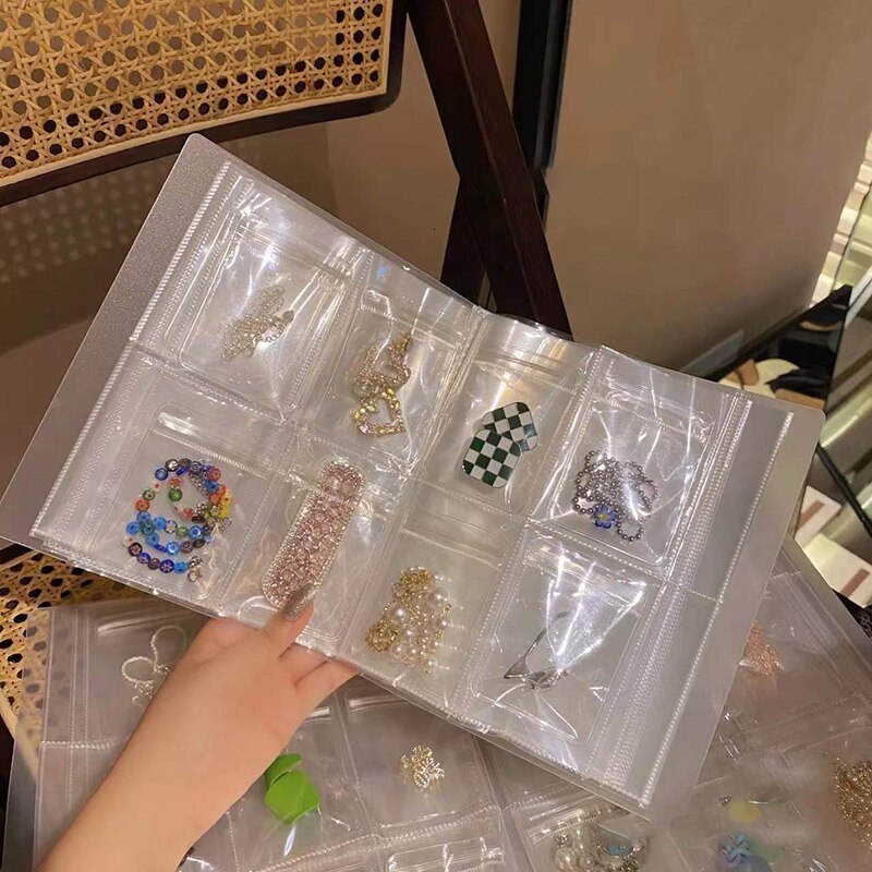 Jewelry Boxes 1 Piece Storage Albums Desktop Drawer Organizer Transparent Necklace Bracelet Ring Book Holder Bag 3 Styles 230926
