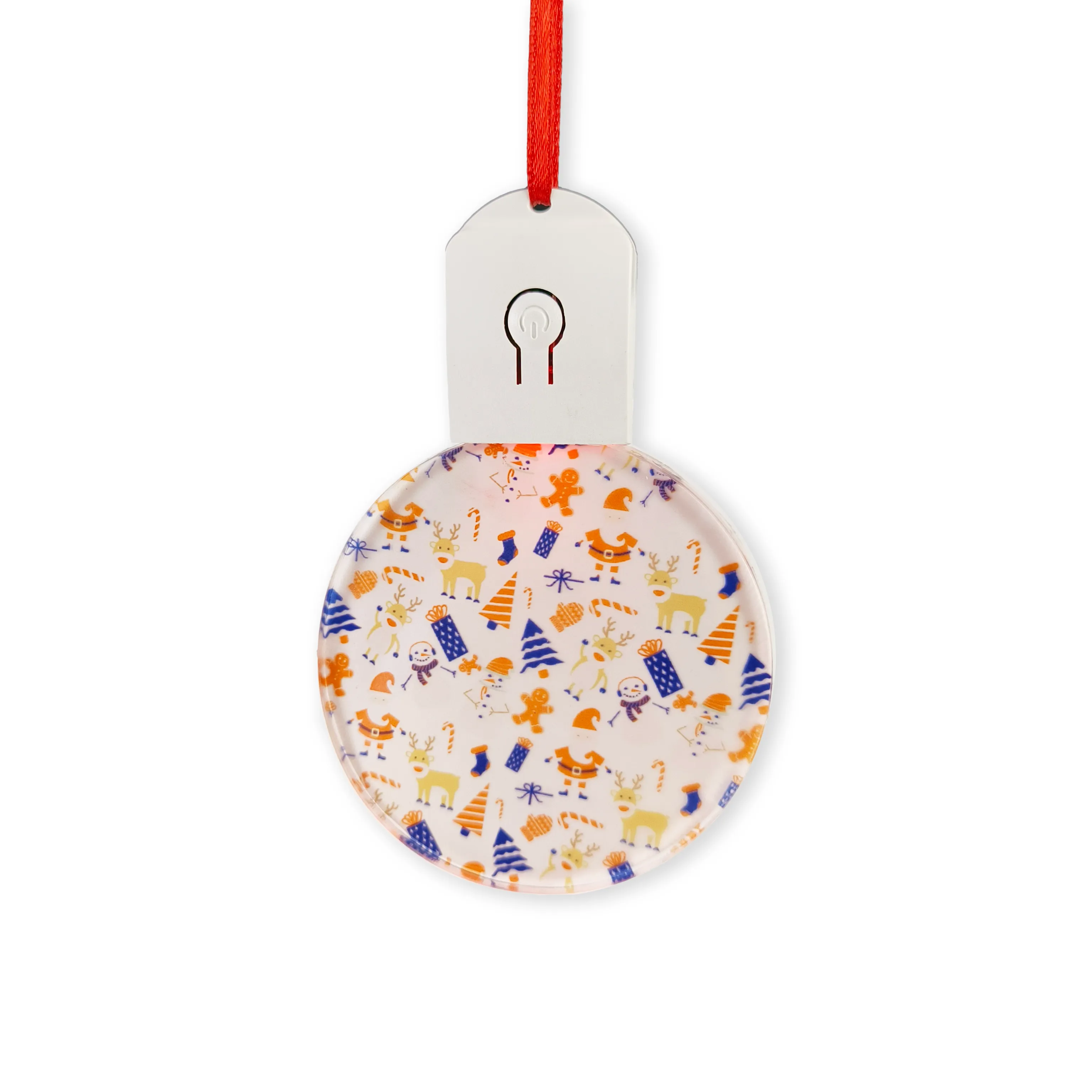 Sublimation Acrylic Christmas Lamplight Pendant Heat Transfer Printing Festival Ornaments Decoration DIY 2024 new year 0926