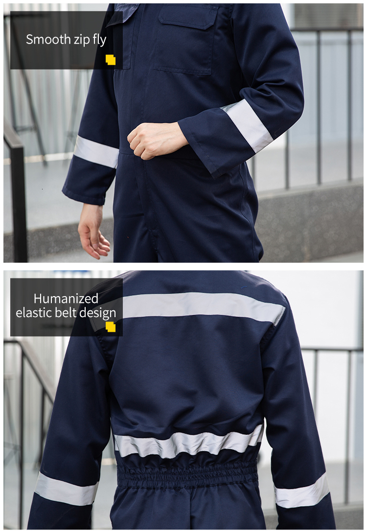 Other Men's Work Coveralls Safety Worker Clothing with Reflective Strips 5XL Uniforms Car Repair Overalls 100% Polyester 230925 - view 6