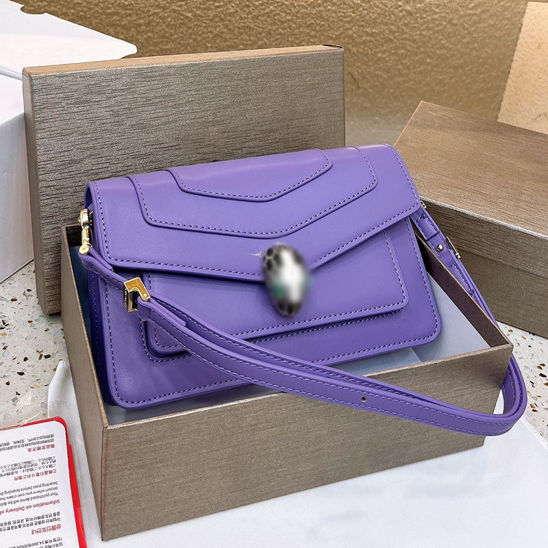 Designer Classic Serpentine Forever Crossbody Bags Italy Brand Fashion Snakehead Lock Women Shoulder High Quality Solid Color Leather Messenger Bag