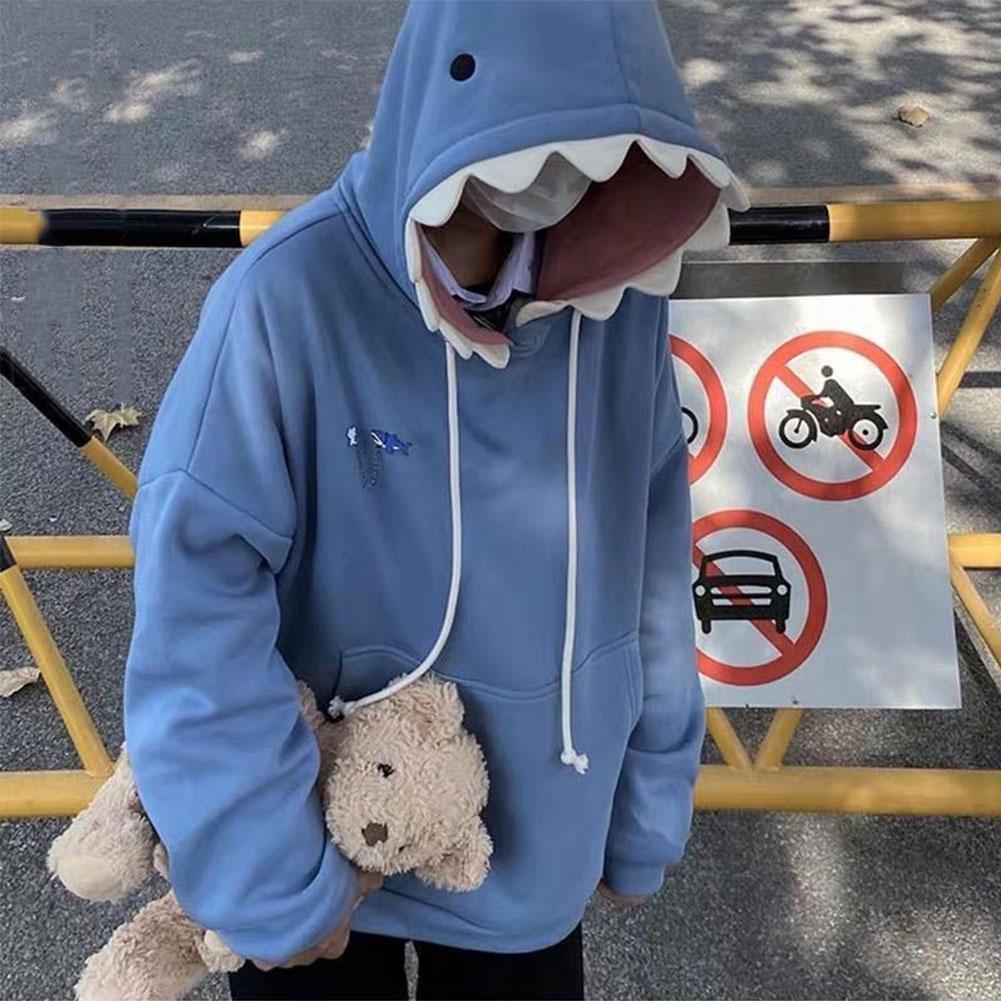 Women's Hoodies Sweatshirts Funny Shark Patchwork Hoodies Man Autumn Kawaii Sweatshirt Casual Long Sleeve Pullover School Couple Clothes 230926