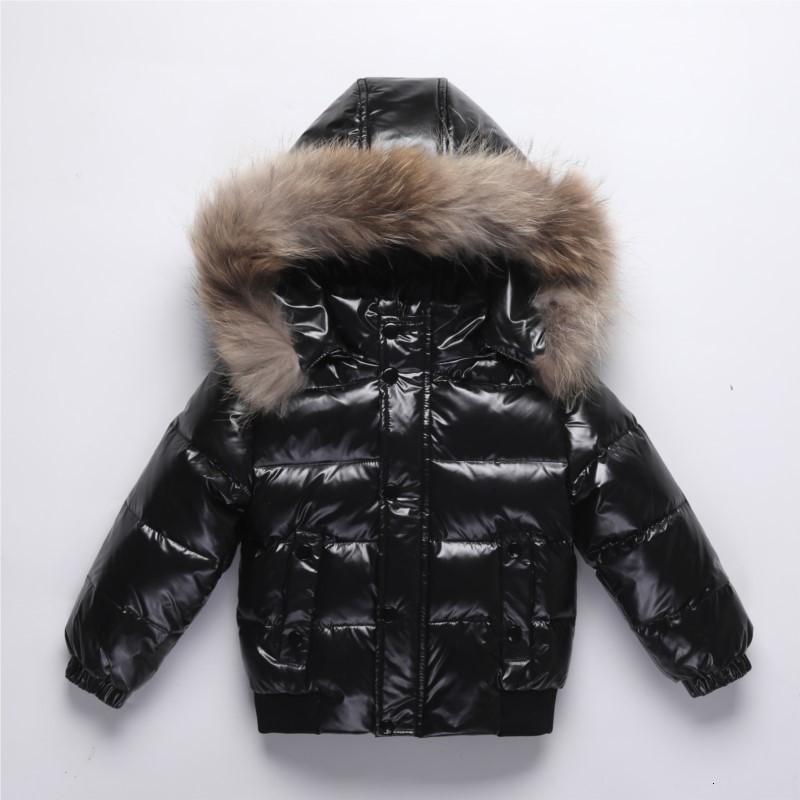 Down Coat Winter Down Jacket For Girl Real Fur Waterproof Shiny Thicken Warm Boy Winter Outerwear Coat 1-8 Years Kids Parka Outfit 230926