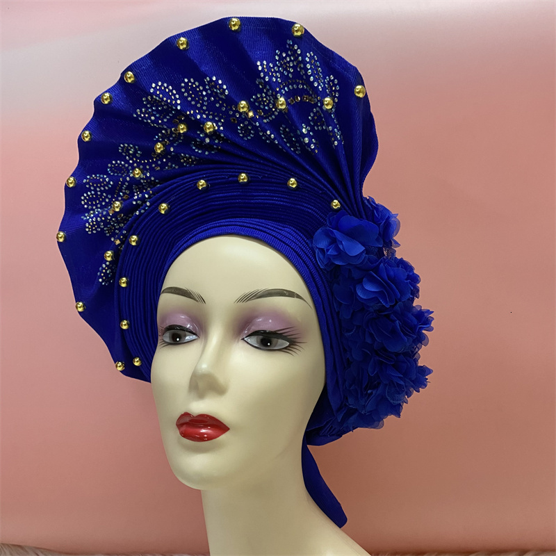Other Event Party Supplies latest aso oke auto gele headtie Already Handmade African Cap Nigerian Wedding Gele Women Braid Turbans Ladies head Wraps 7