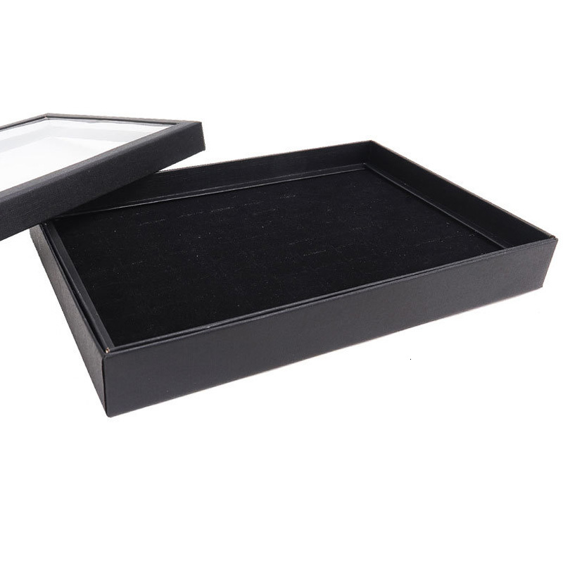 Jewelry Boxes 100 Slots Rings Display Stand Storage Box Ring Organizer Holder Show Case Casket 230926