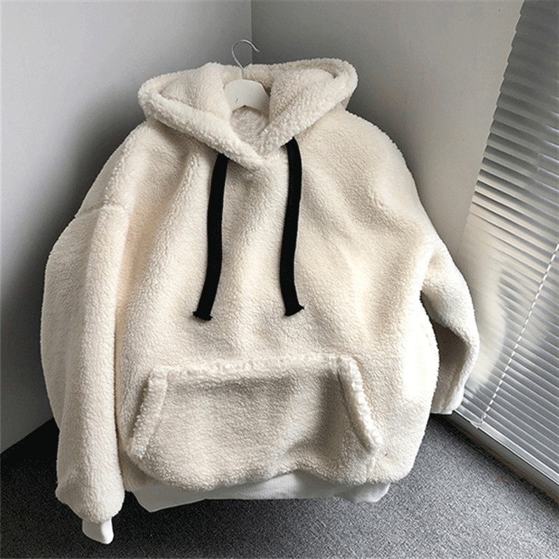 Women's Hoodies Sweatshirts Sweatshirts Hoodies Women Autumn Winter Plush Warm Fluffy Hoodies Loose Thick Hoodie Tops Harajuku Korean Velvet Pull