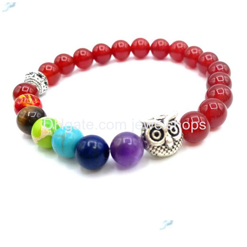 Beaded Seven Chakra Buddha Bracelet Energy Yoga Gemstone With Tibet Accessory Power Beads Bracelets For Gift Drop Delivery Jewelry Dhg4C