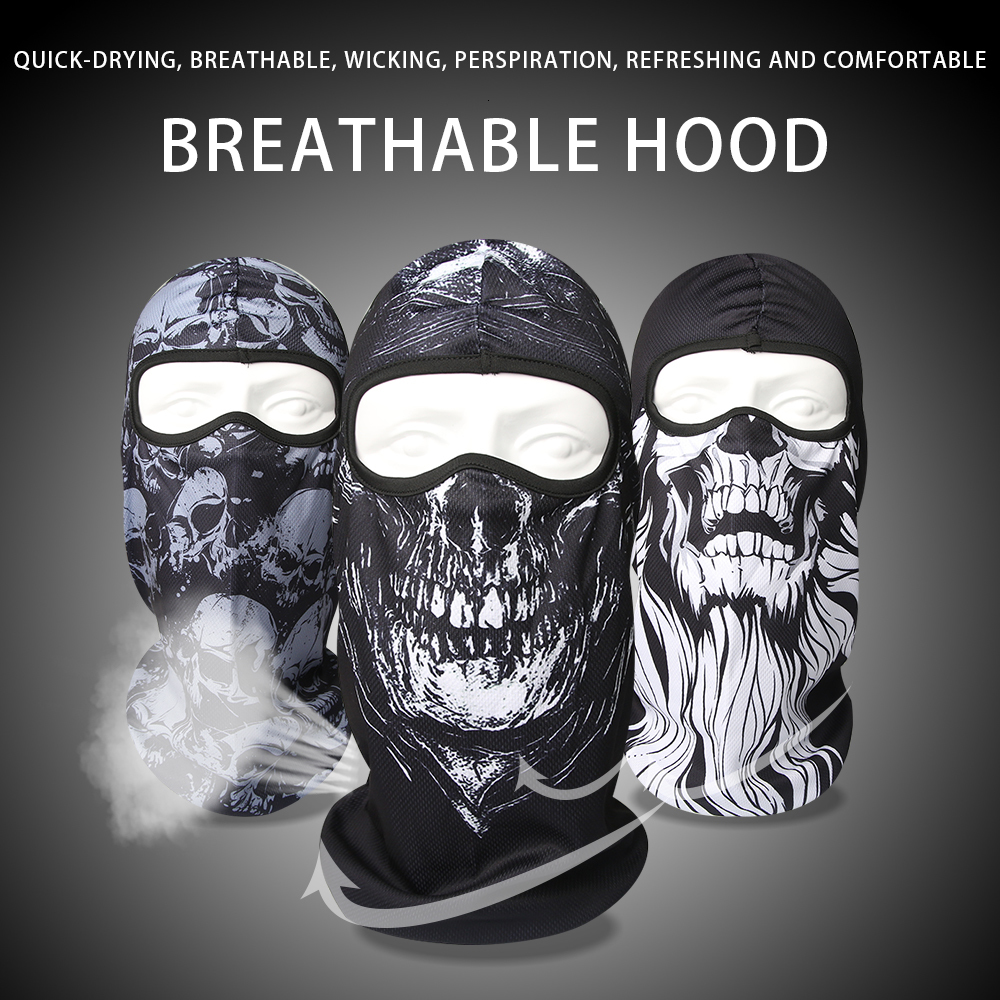 Cycling Helmets Skull Men Balaclava Ski Mask Caps Snowboard Face Cover Motorcycle Bicycle Helmet Hood Bandana Scarf Breathable Windproof 230926