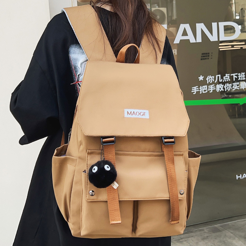 School Bags Fashion Women White Laptop Waterproof College Bag Student Lady Cute Book Backpack Trendy Female Travel Nylon Girl 230926
