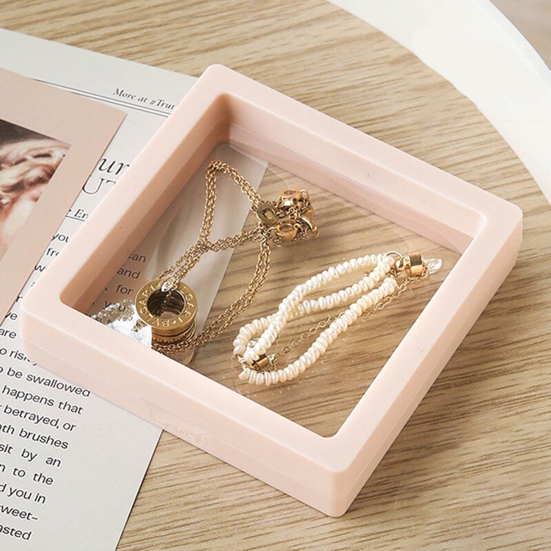 Jewelry Boxes 4 Pcstransparent Pe Film Travel Storage Box Necklace Bracelet Ring Earrings Packaging Case Colorful Plastic Gift 230926