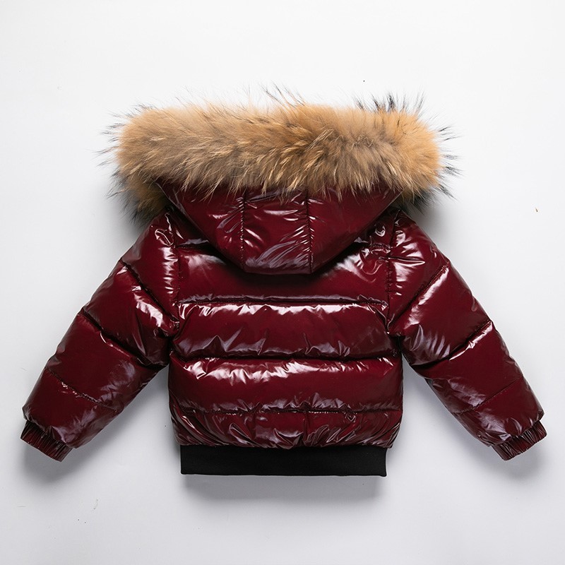 Down Coat Winter Down Jacket For Girl Real Fur Waterproof Shiny Thicken Warm Boy Winter Outerwear Coat 1-8 Years Kids Parka Outfit 230926