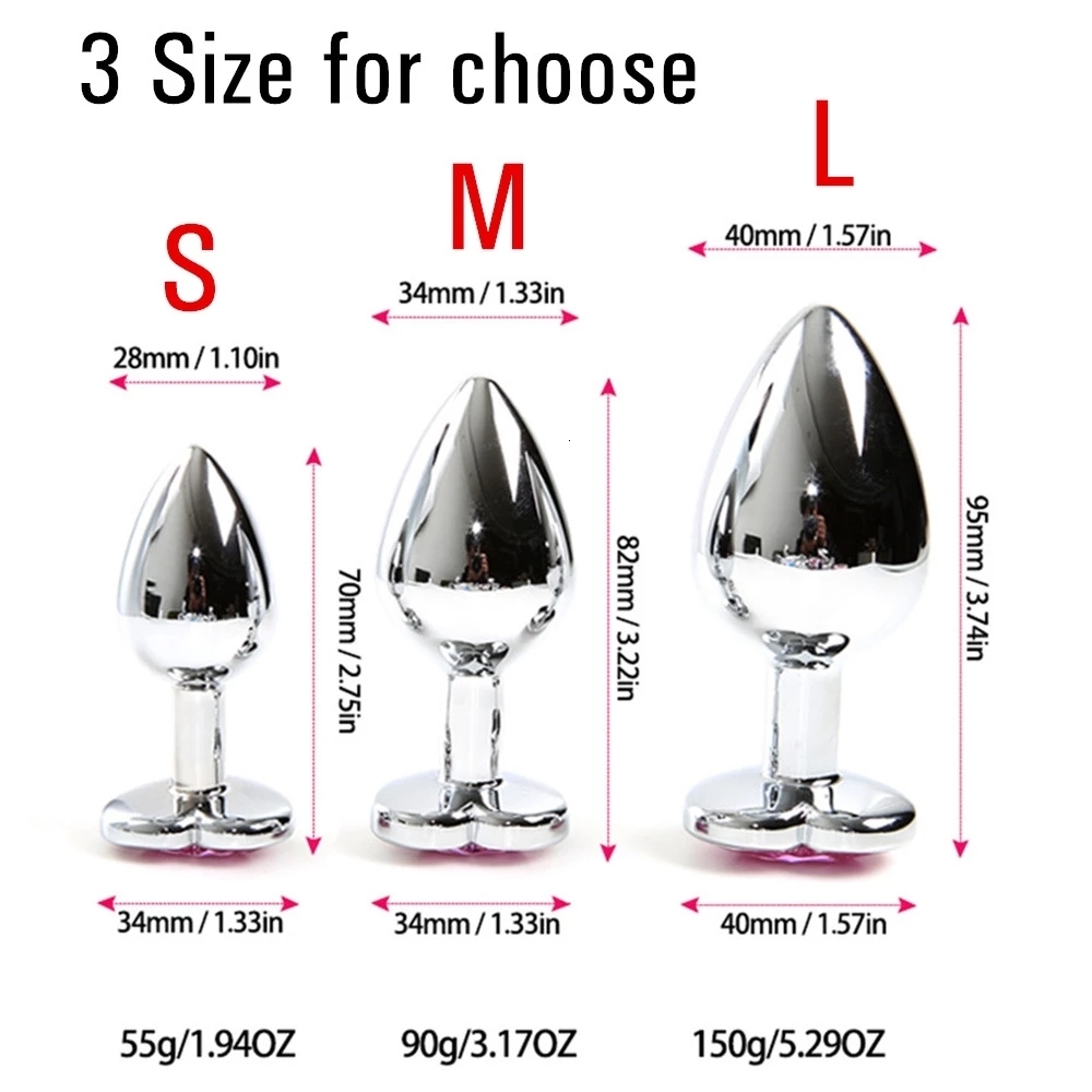 Anal Toys Butt Plug Sex Mini Heart Shape Metal Stainless Smooth Sexy For Women Adult Men Buttplug Steel 230925