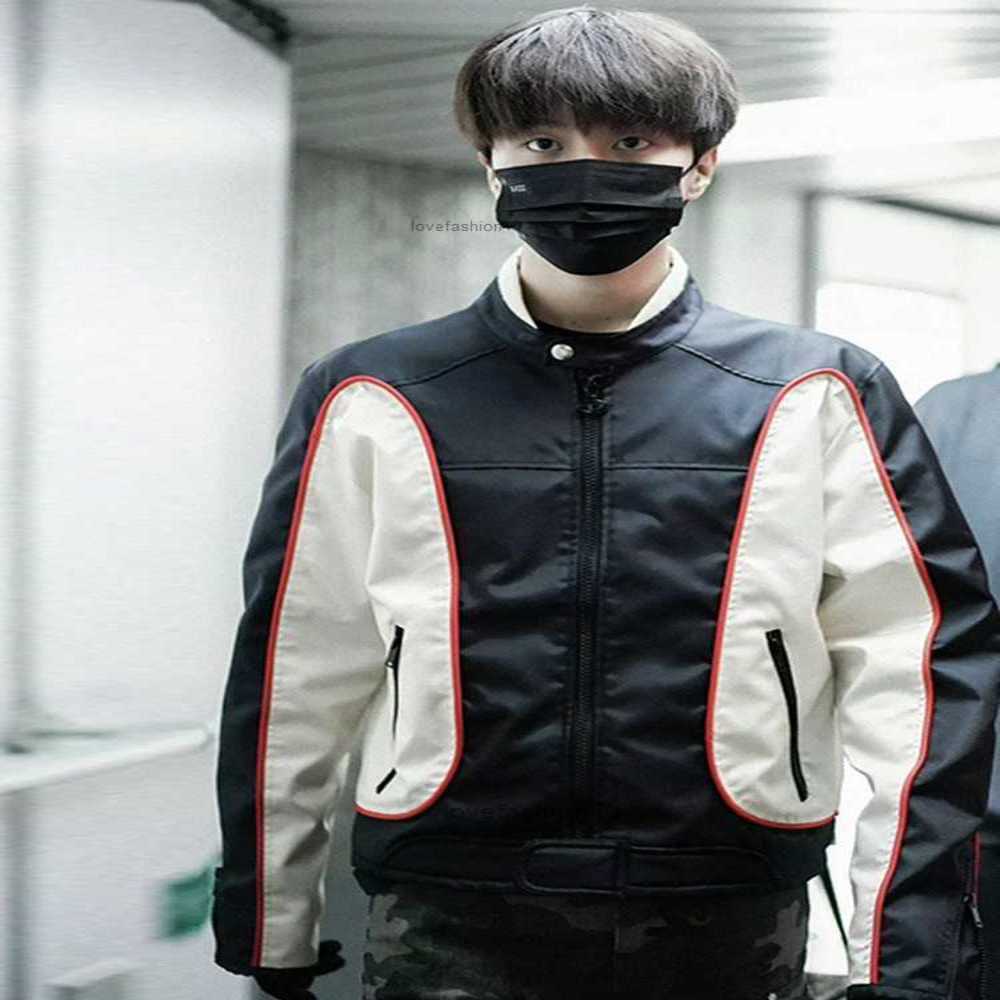 Men's Jackets Correct Version 22fw Color Matching Motorcycle Hard Shell Nylon Jacket Jacket, Park Zai Fan, Wang Hedi, Same Style Insbs4s