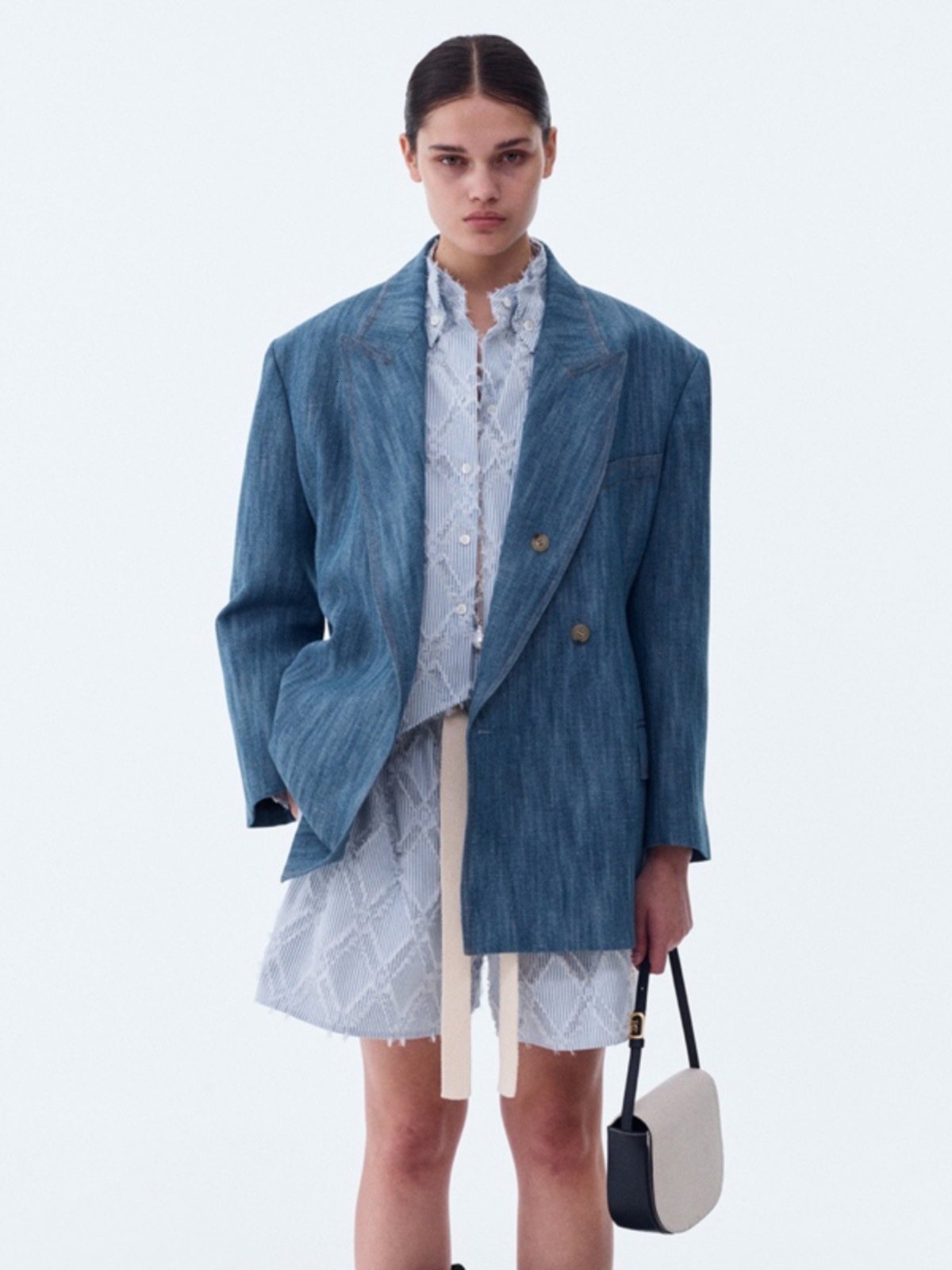 Womens Two Piece Pants Recto Shirt Set Women Summer Bat Sleeve Irregular Diamond Grid Hair Border Striped High Waist Wide Leg Shorts 230925