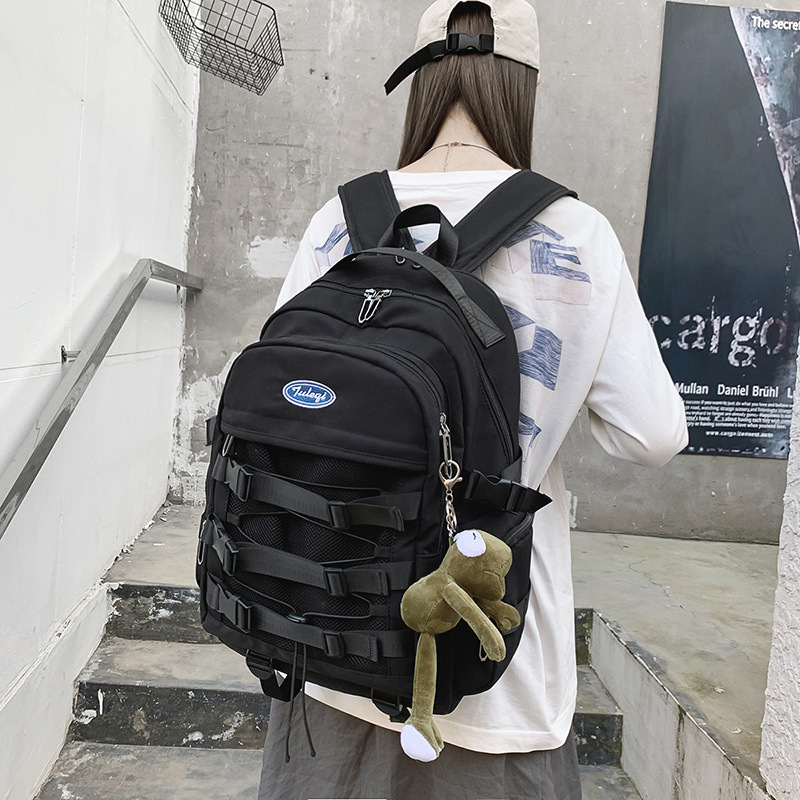 School Bags Stylish 15 6 Inch Laptop Backpack Women Fashion Waterproof Nylon College Notebook Bag Schoolbag Mochila With Pendant 230926