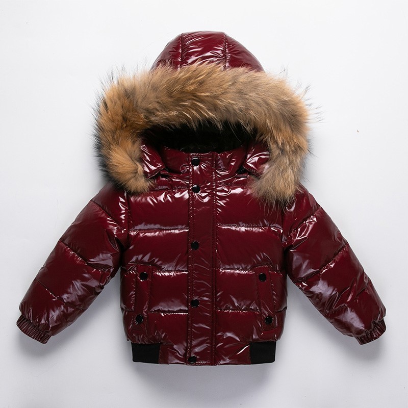 Down Coat Winter Down Jacket For Girl Real Fur Waterproof Shiny Thicken Warm Boy Winter Outerwear Coat 1-8 Years Kids Parka Outfit 230926