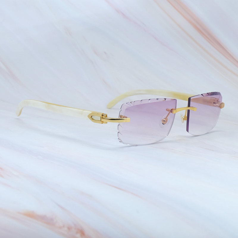 Classy glasses White Buffalo Horn Sun Glasses Small Diamond Cut Sunglasses Real Buffalo Horn Stylish Vintage Carter Luxury Eyewear Gold Frame