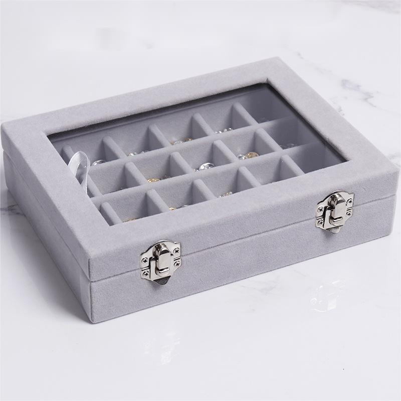 Jewelry Boxes Storage Box Earring Ring Necklace Display Classification Dustproof Transparent Flip Lid 230926
