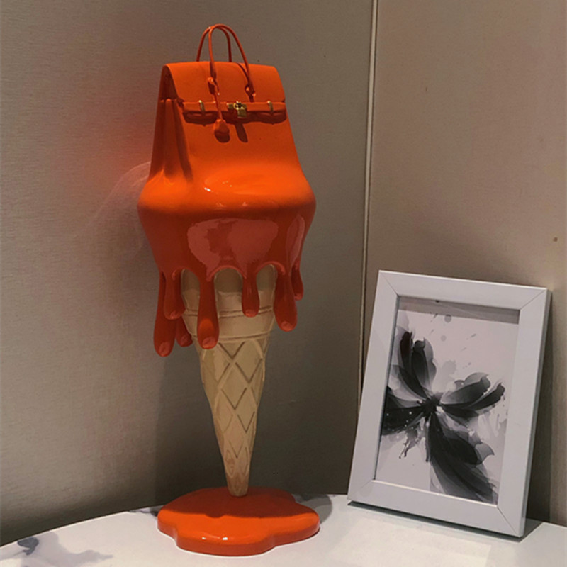 Decorative Objects Figurines Nordic Baby Birkream Statue Art Angels Ice Cream Bag Sculpture Decoration Accessories GK Home Decor For Living Room Moder