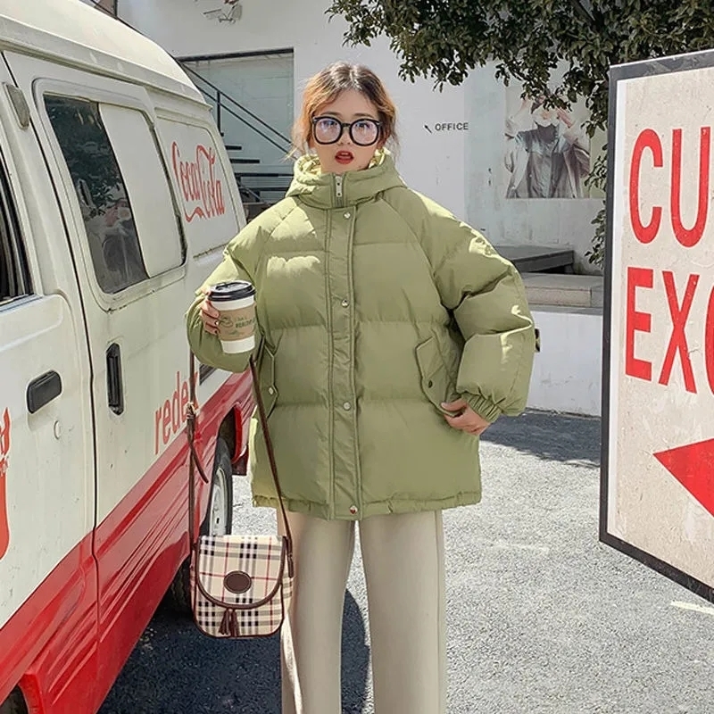 Womens Down Parkas Oversize Female Outwear Winter Cotton Coat Women Padded Jacket Warm Thicken Hooded 230926