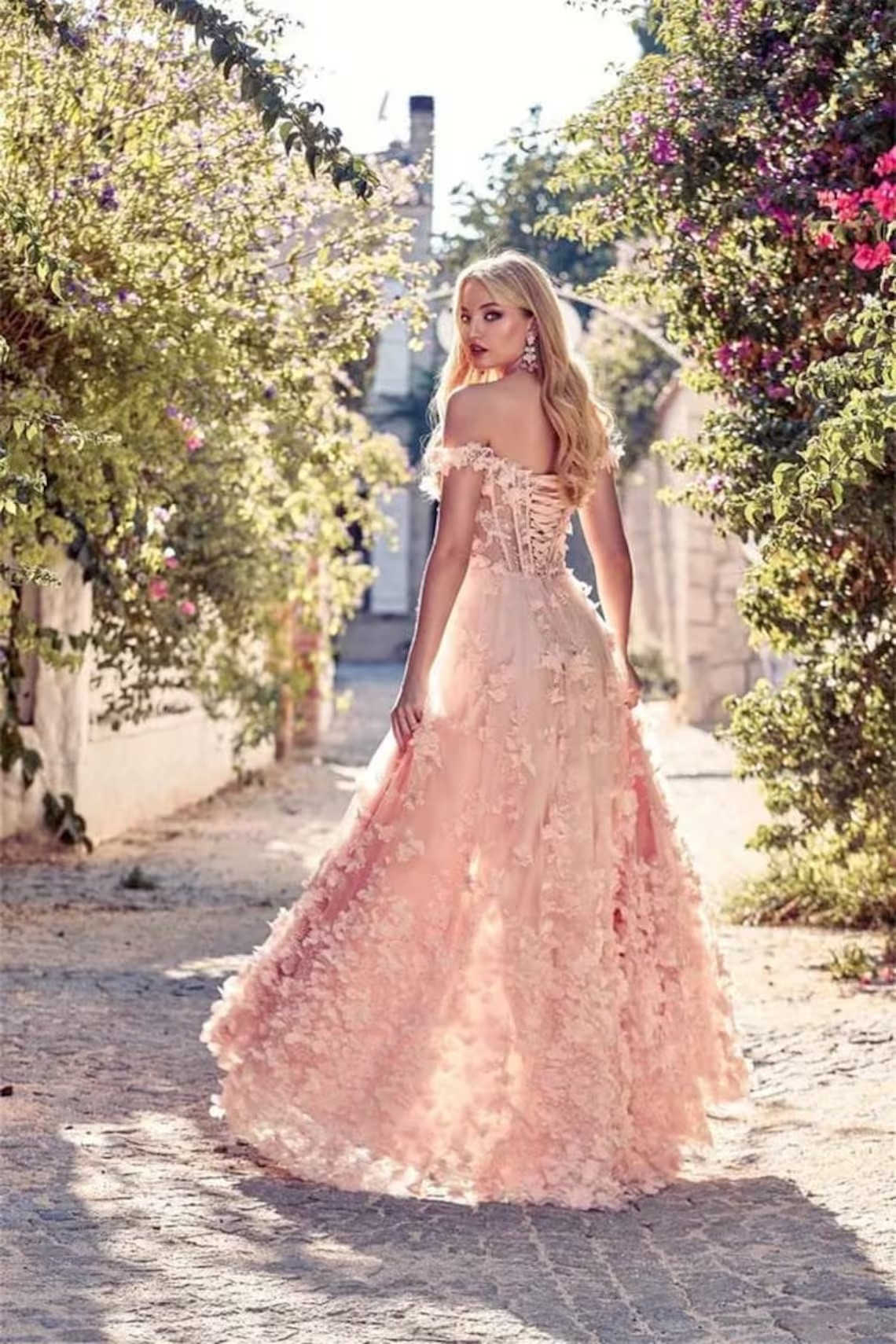 Low High Sweet Pink Puffy Prom Dresses Deep V Neck Princess Short Front Long Back Tulle Evening Party Gowns Teen Girls Pageant Dress